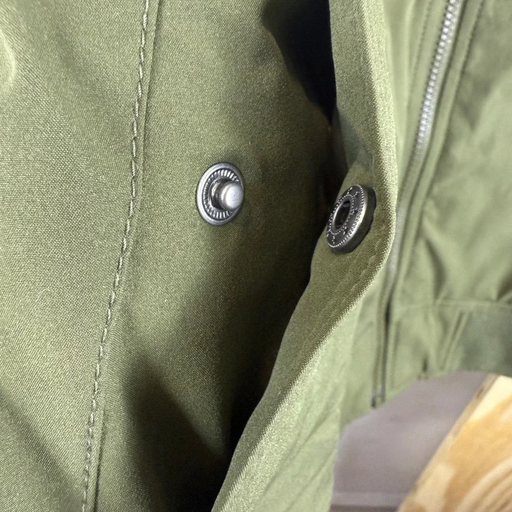 Banana Republic Bomber Jacket Mens XXL Green Olive Night Polyester Casual Zip Up